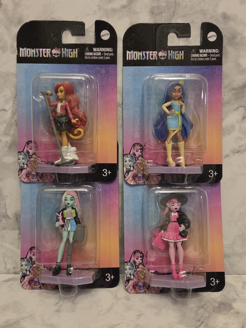 Mattel Monster High Mini Doll 4-Pack – Red, Blue, Green, Pink